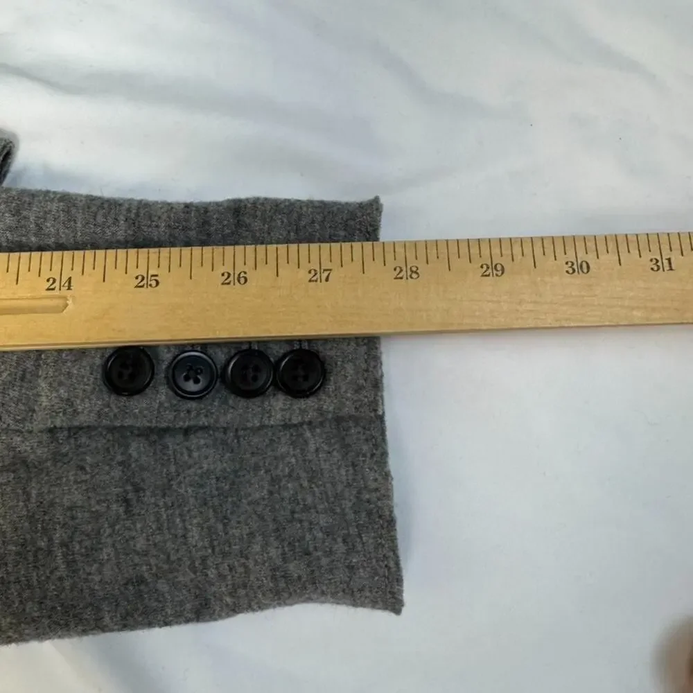 J.Crew Wool 10 Tall M L Benny Double Breasted Blazer Unstructured Gray Unlined - Picture 16 of 16